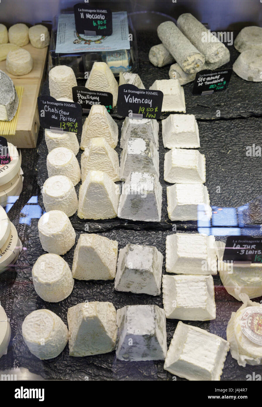 Especialidad en quesos Marché Atwater, Montreal, Quebec, Canadá Foto de stock