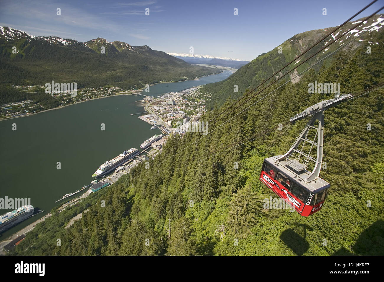 Los EE.UU., Alaska, dentro del pasaje, Juneau, descripción general de