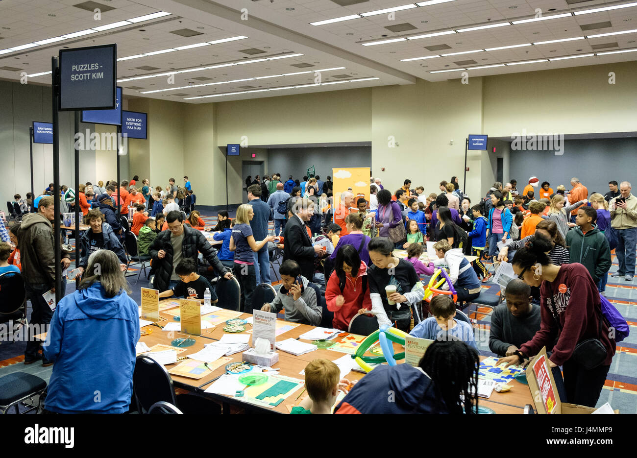 Festival Nacional de matemáticas en el Walter E. Washington Convention Center en Washington DC, Estados Unidos, 22 de abril de 2017. Foto de stock