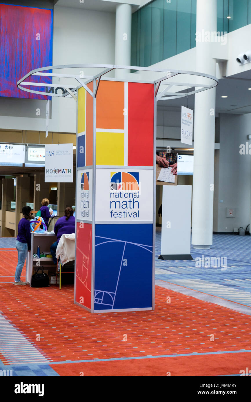 Festival Nacional de matemáticas en el Walter E. Washington Convention Center en Washington DC, Estados Unidos, 22 de abril de 2017. Foto de stock