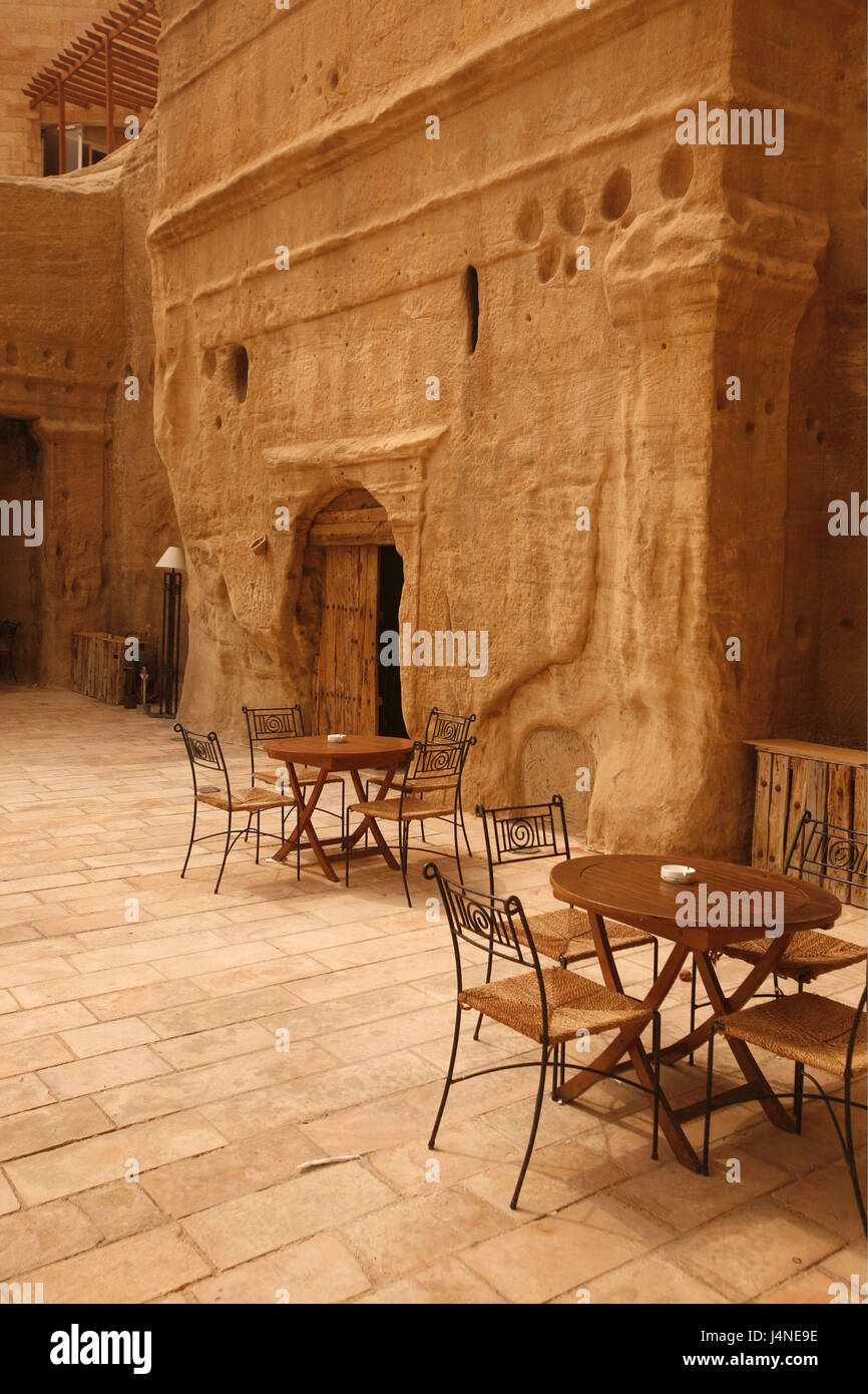 El Oriente Medio, Jordania, Petra, bar interior, Foto de stock