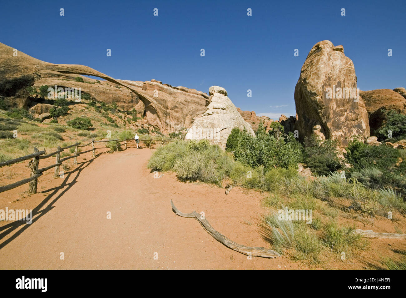 Los Estados Unidos, Utah, el Parque Nacional de Arches, tierra cabo Arch, diablos, guardias, Foto de stock