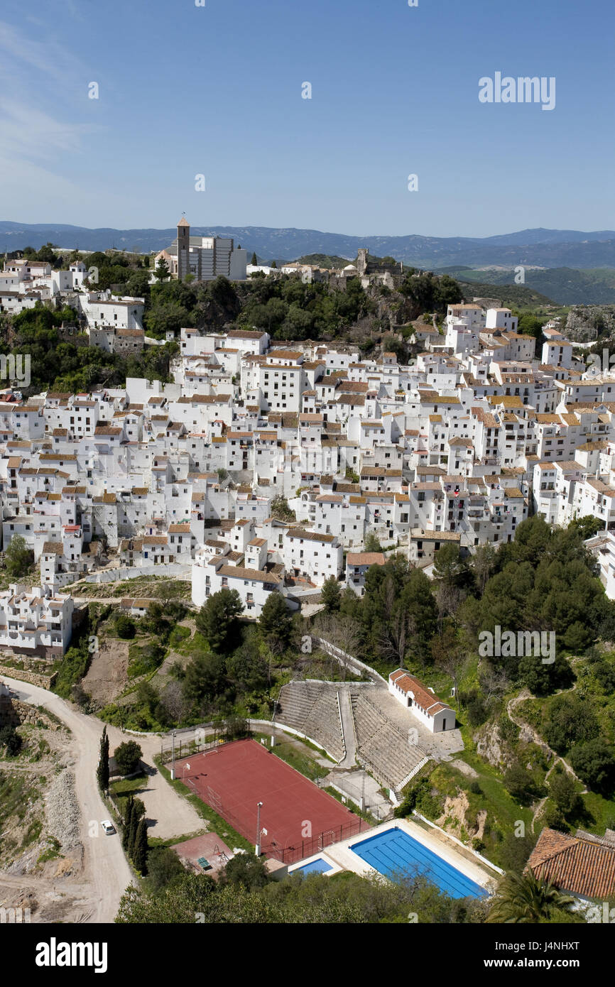 España, Andalucía, Casares, vista local, Foto de stock