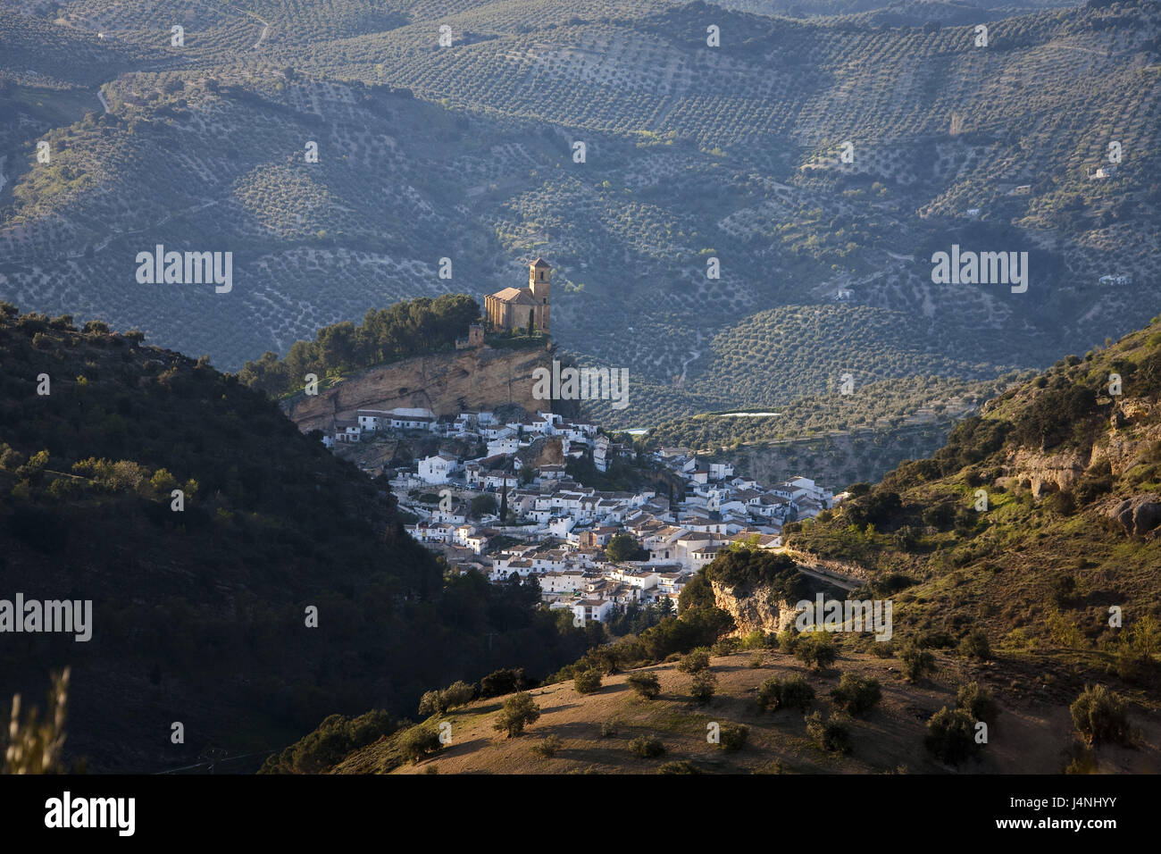España, Andalucía, Montefrío, vista local, Foto de stock