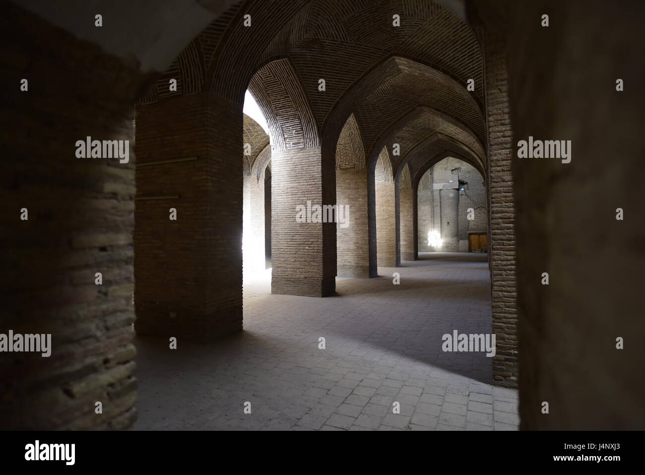 Interior de la Mezquita Vakil, Shiraz, Irán Foto de stock