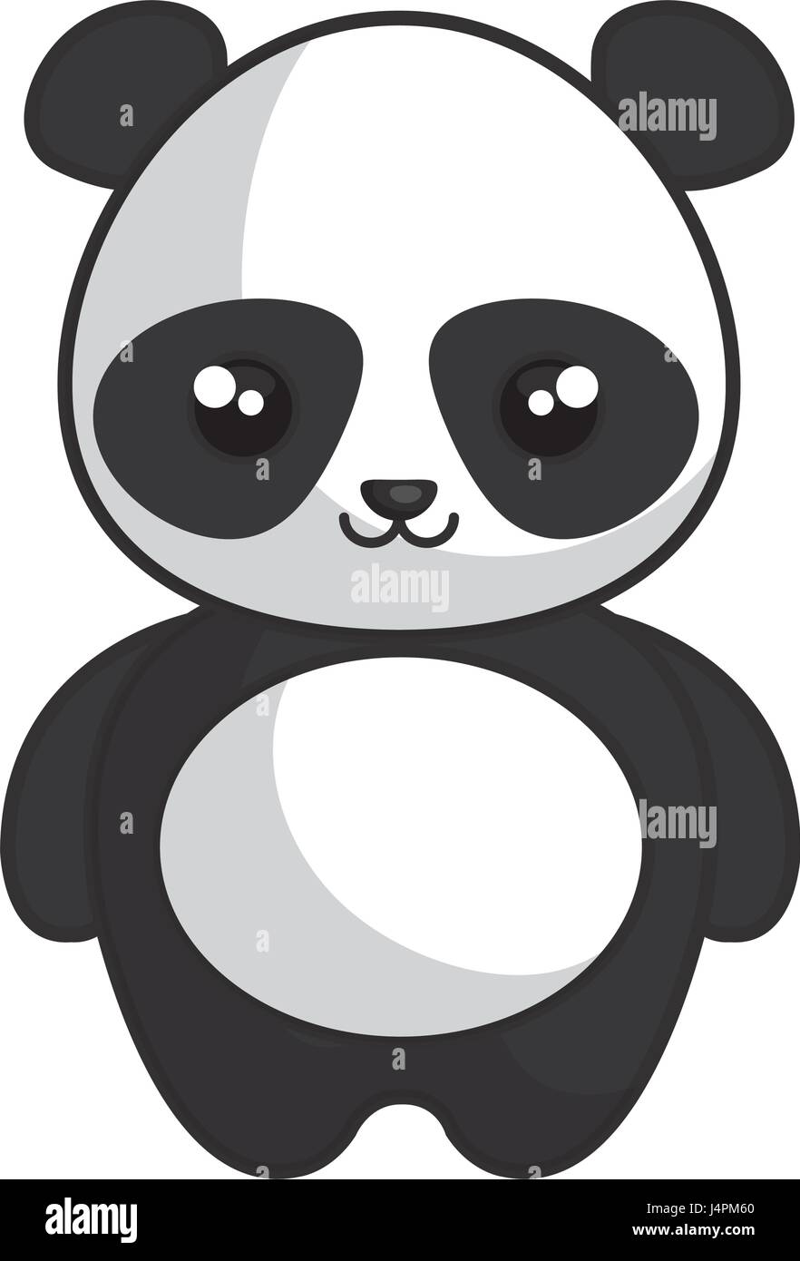 Lindo y tierno oso panda estilo kawaii Imagen Vector de stock - Alamy