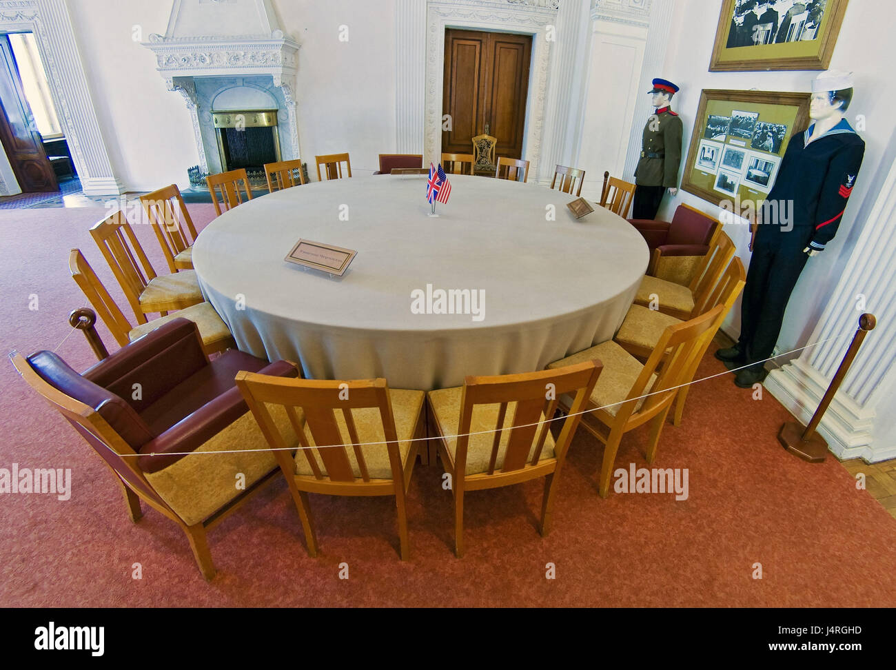 La mesa redonda en el palacio Livadija, el lugar de la conferencia de Yalta 4. hasta el 11 de febrero de 1945, Foto de stock