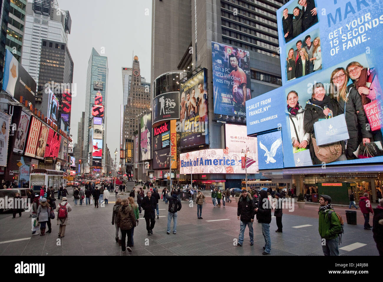 Los EE.UU., la ciudad de Nueva York, Broadway, Times Square, la escena callejera, Foto de stock