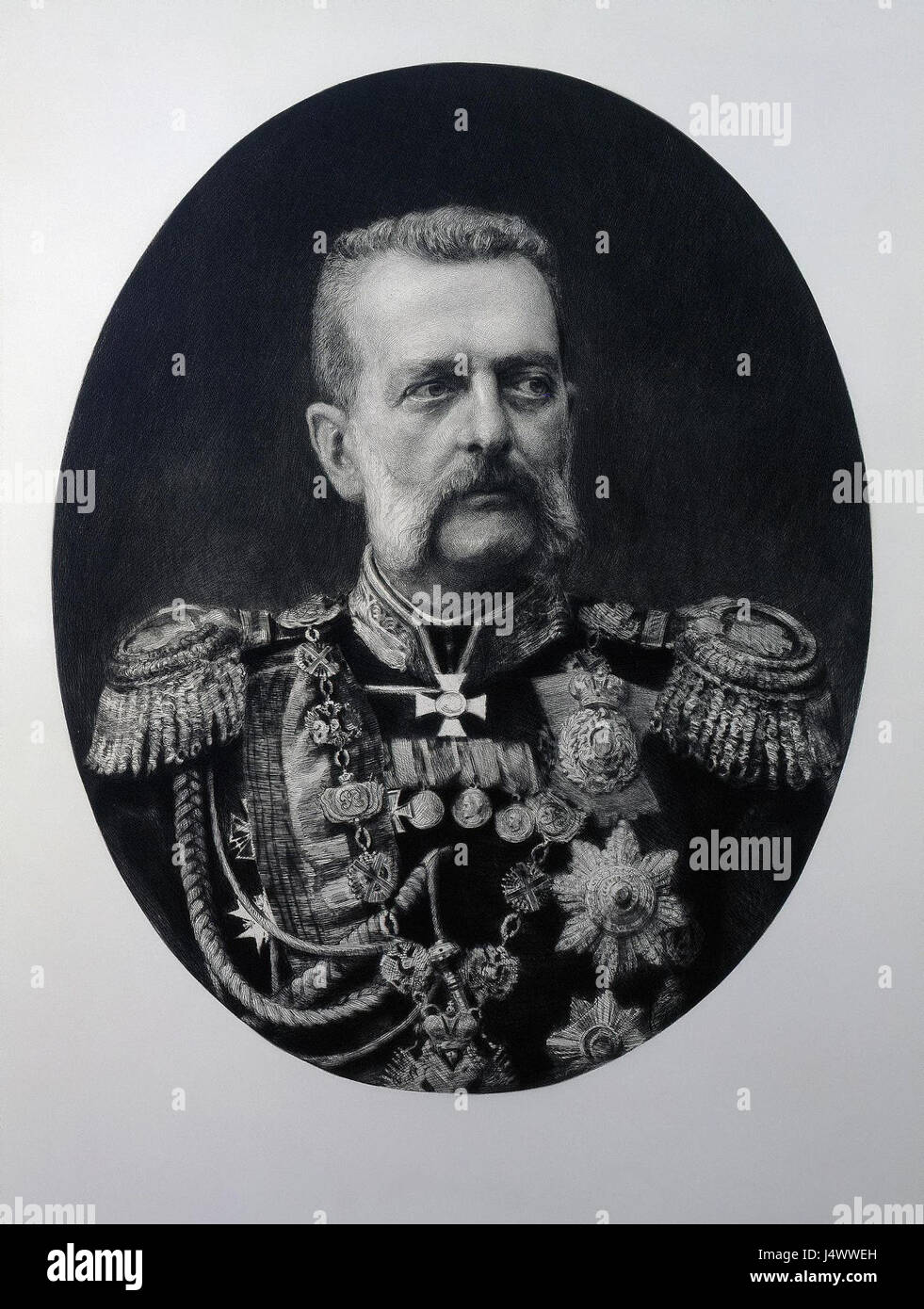 Vladimir Alexandrovich de Rusia por M.V.Rundaltsov (1902) Foto de stock