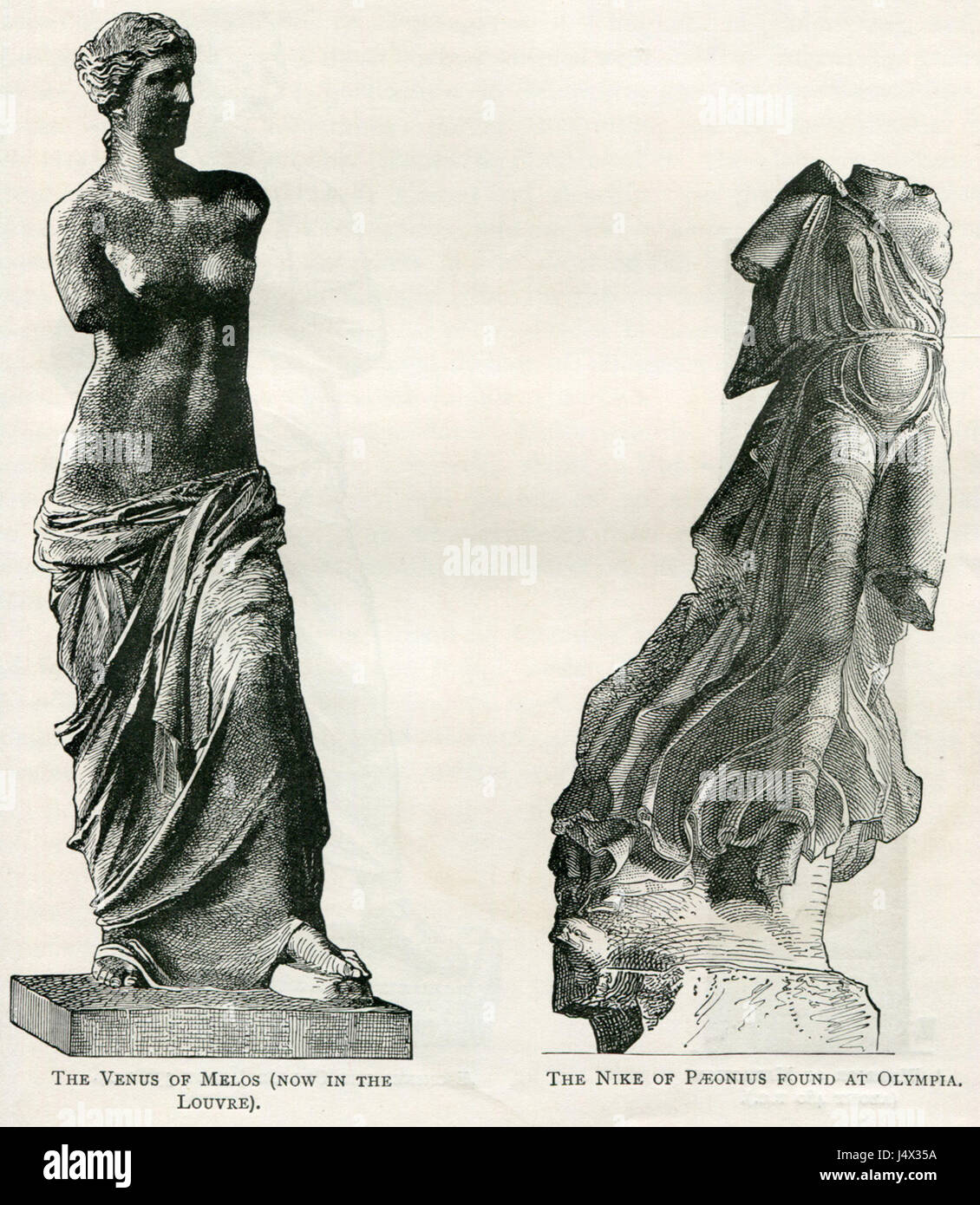 La Venus de Melos (ahora en el Louvre) Las de Paeonius encontrados en Olympia John Pentland Mahaffy 1890 Fotografía stock - Alamy