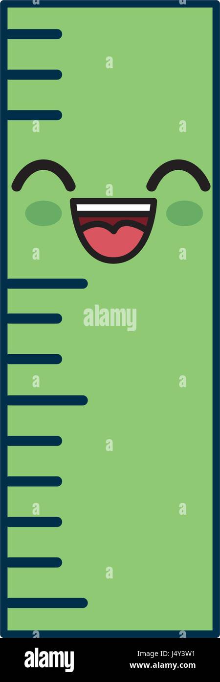 Icono de regla kawaii Imagen Vector de stock - Alamy