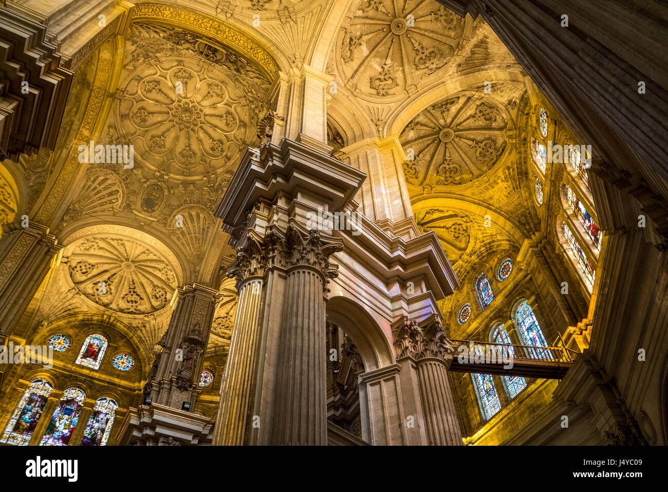 Interior de la Catedral de Málaga, España. La Santa Iglesia Catedral Basílica de la Encarnación, Málaga Foto de stock