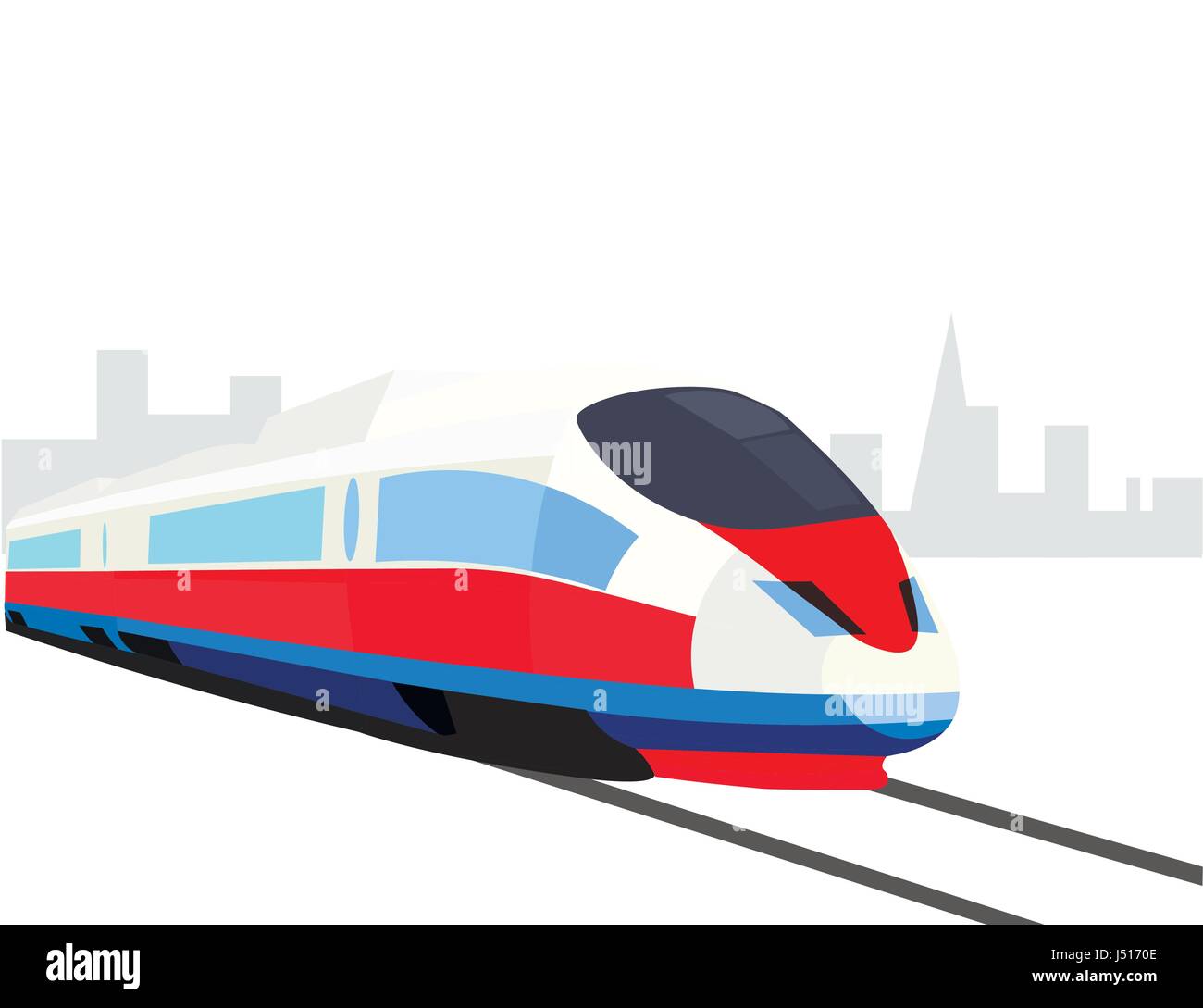 Tren de alta velocidad moderno .transporte ilustración vectorial. Ilustración del Vector
