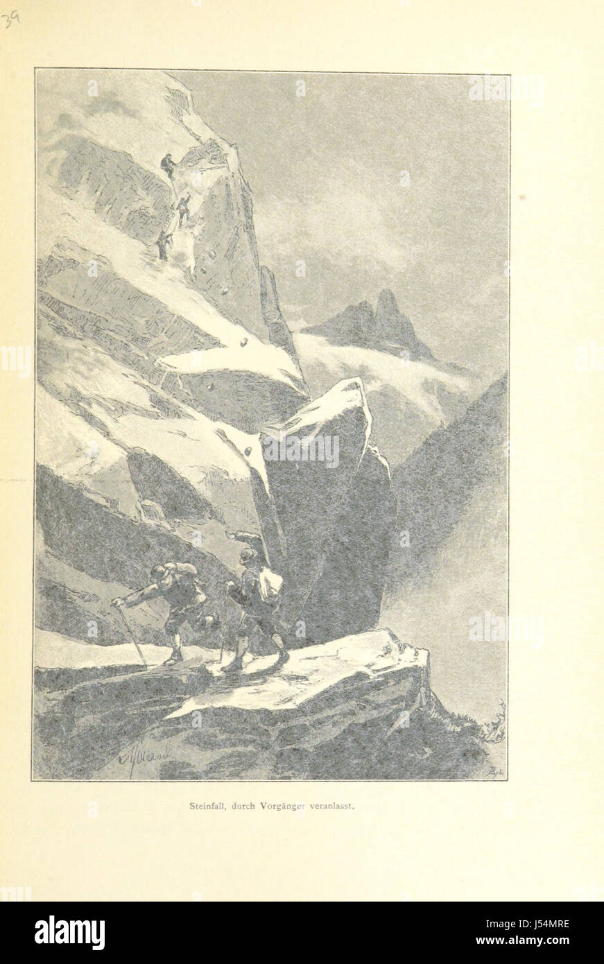 Der Bergsteiger Hochgebirge im ... Mit 33 Abbildungen Foto de stock