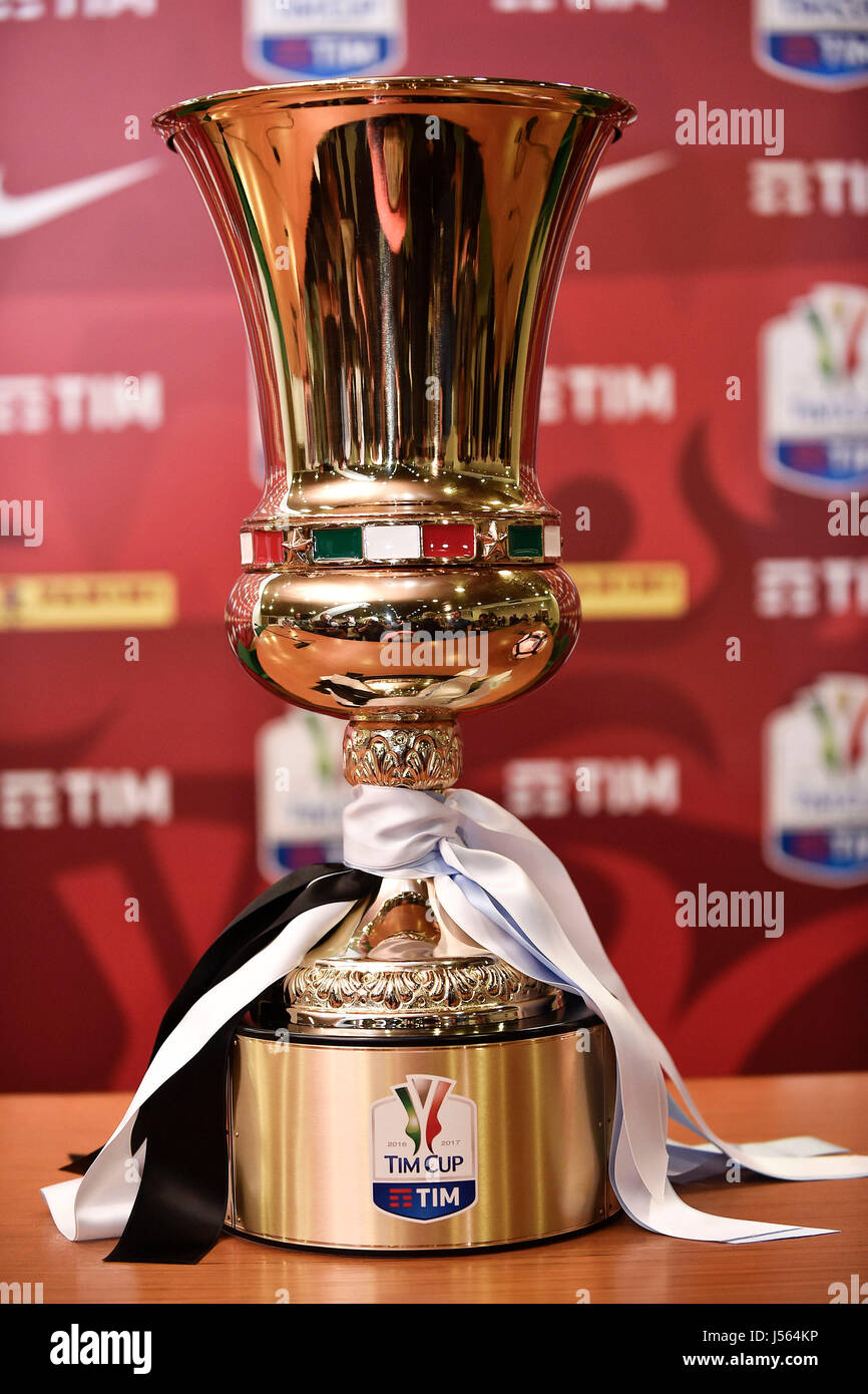Roma Italia 16 De Mayo De 17 El Trofeo Tim Cup Coppa Italia Coinciden Con La Juventus Fc Y Final Ss Lazio En El Estadio Olimpico De Roma El 16 De