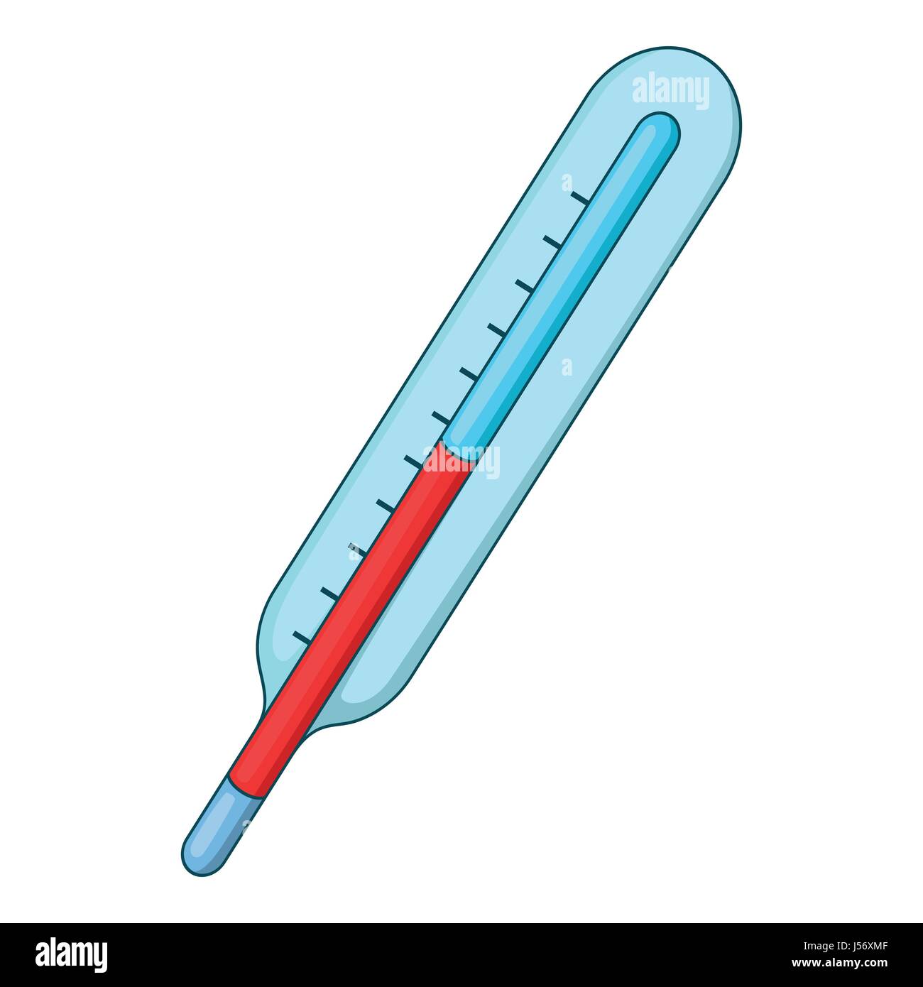 Medical termómetro de mercurio, el icono de estilo de dibujos animados  Imagen Vector de stock - Alamy