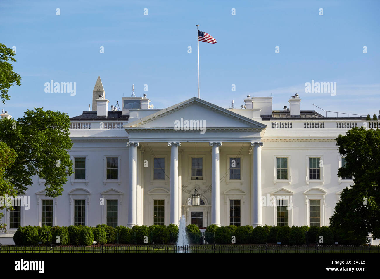 Fachada norte de la Casa Blanca, Washington DC, EE.UU. Foto de stock