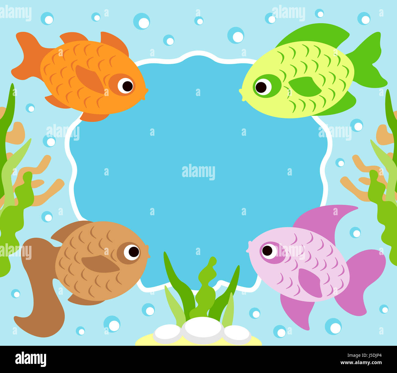 Tarjeta con peces de fondo de dibujos animados Fotografía de stock - Alamy Tarjeta con peces de fondo de dibujos animados Fotografía de stock - Alamy