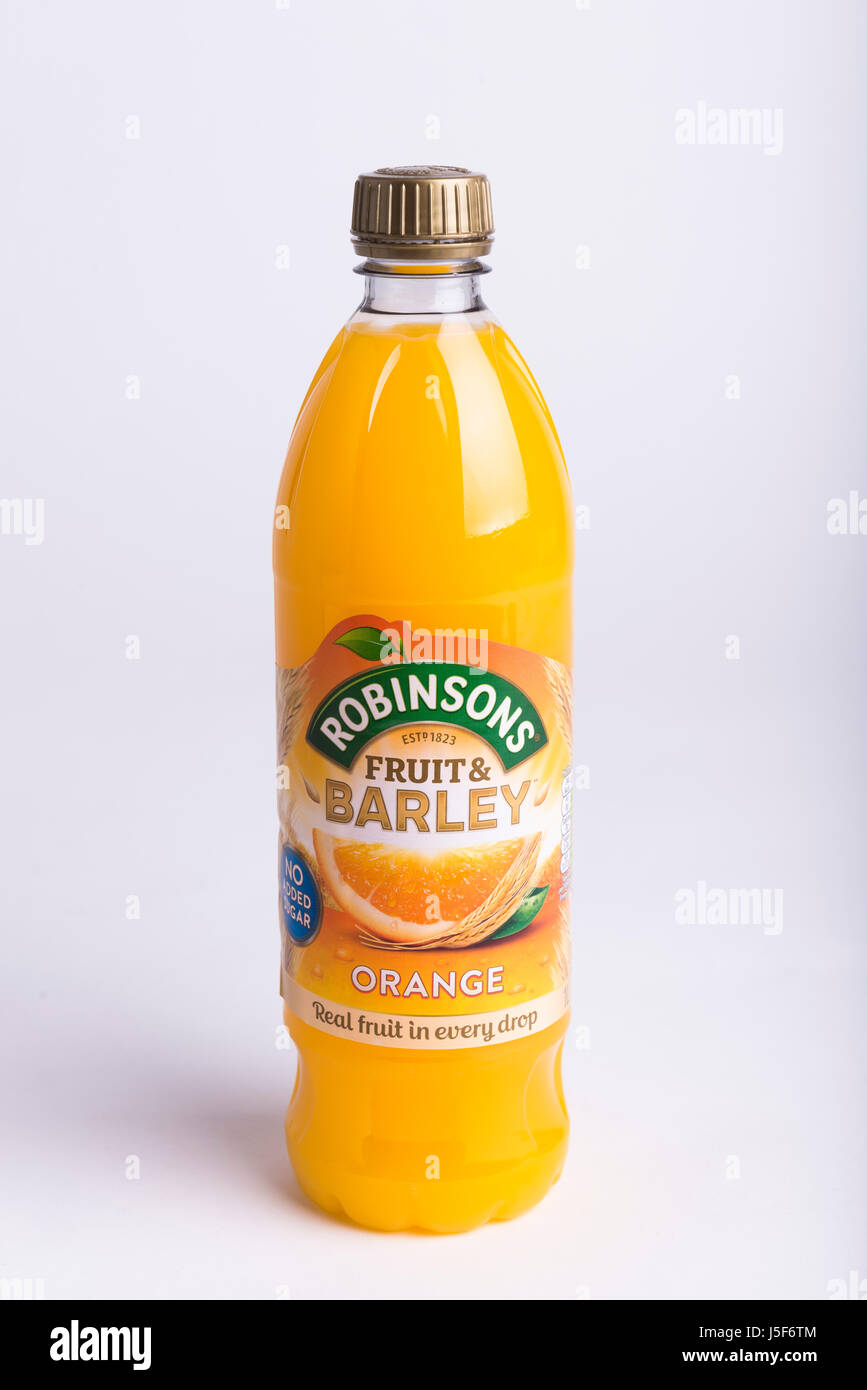 Robinsons cebada bebida de naranja Foto de stock