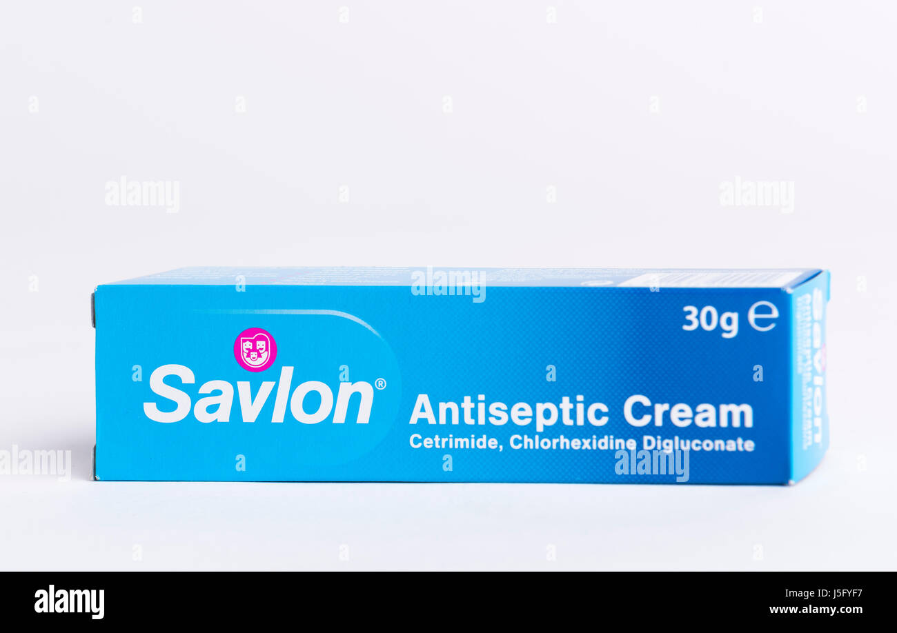 Antiséptico savlon cream Foto de stock