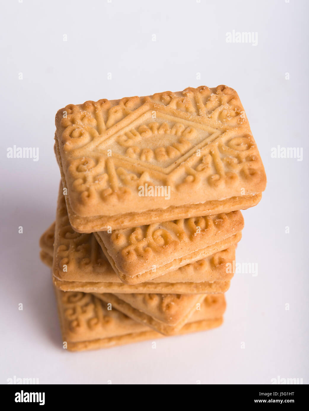 Crema de flan biscuit Foto de stock