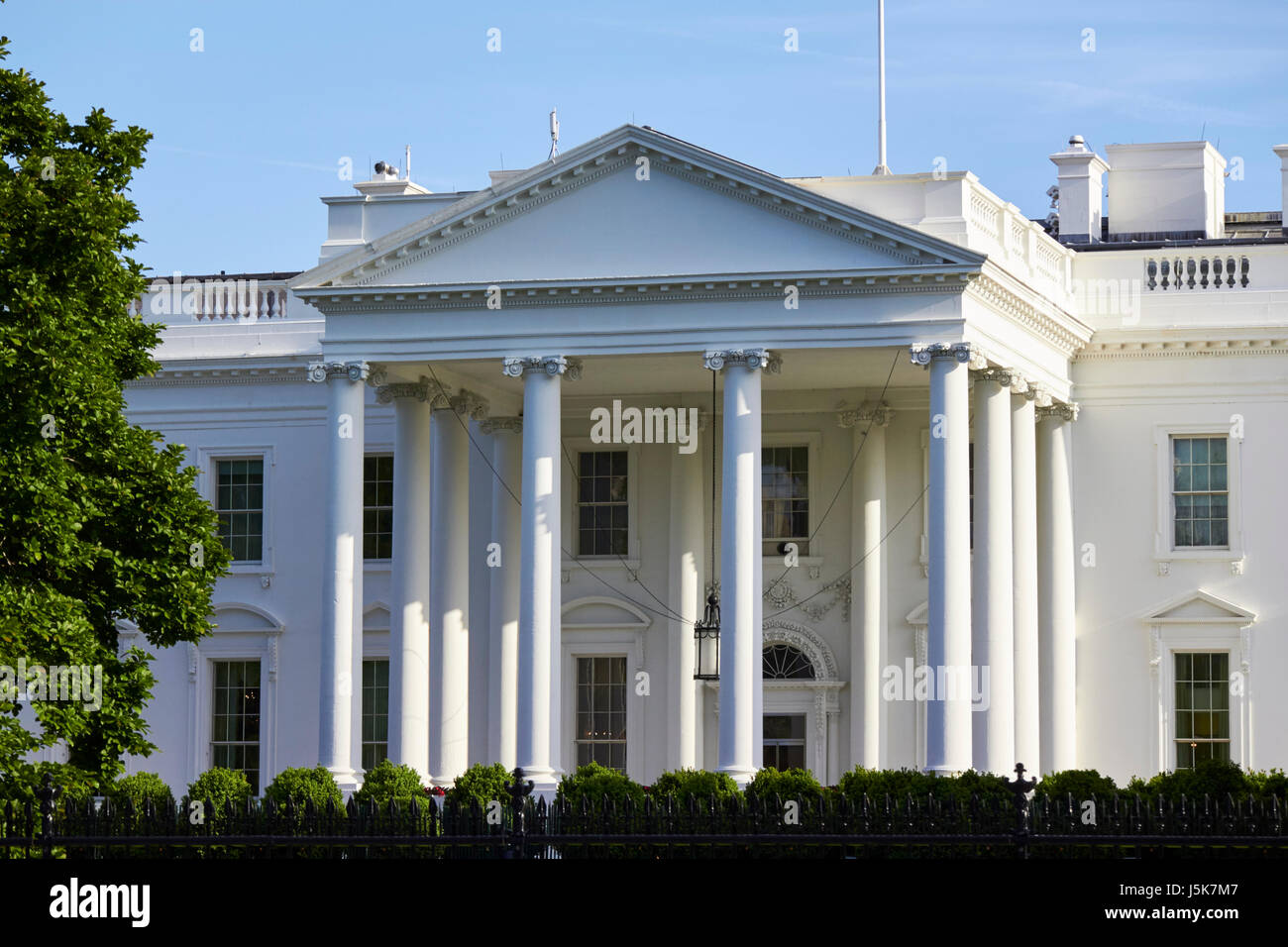La fachada norte de la Casa Blanca, Washington DC, EE.UU. Foto de stock