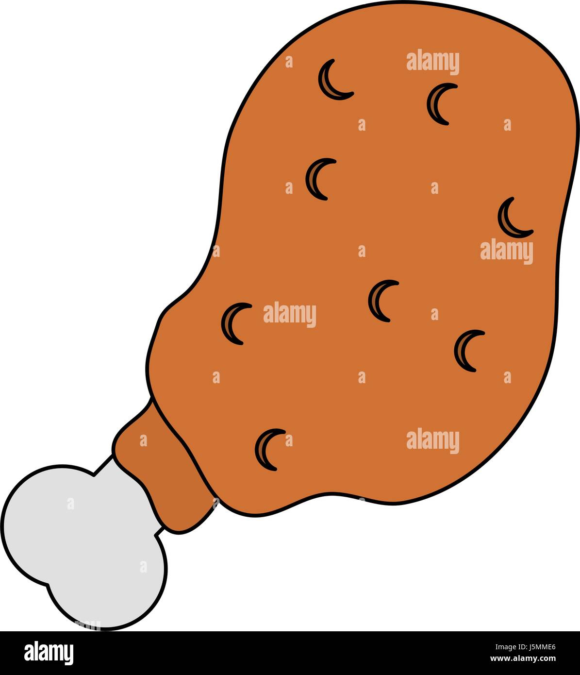 Color De Dibujos Animados Imagen Presa De Pollo Comida Imagen Vector De Stock Alamy
