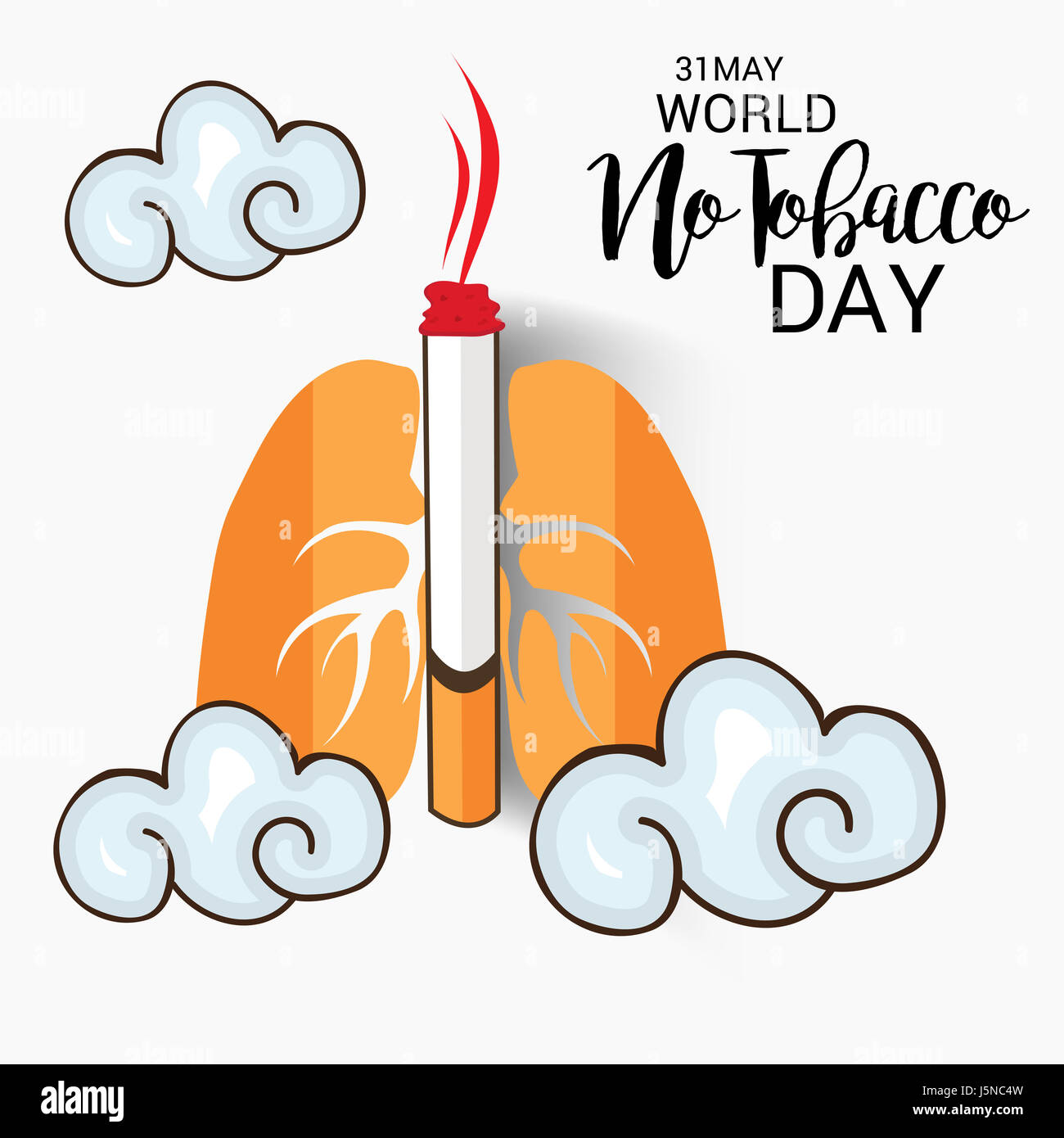 Ilustracion Vectorial De Un Fondo Para El Dia Mundial Sin Tabaco Fotografia De Stock Alamy