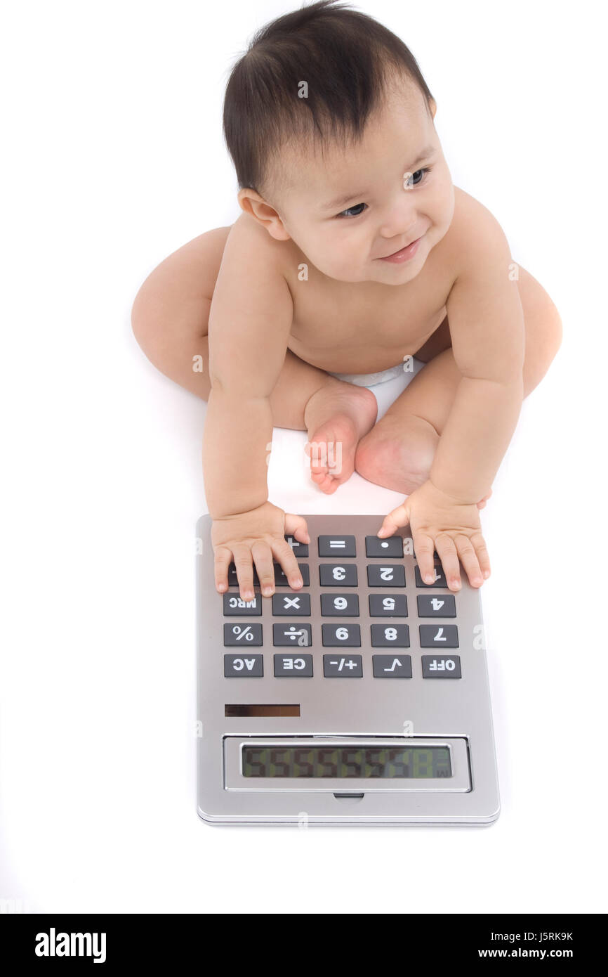 Calculadora calculadora de bolsillo descendencia bebé costo caro  matemáticas suma agregar Fotografía de stock - Alamy
