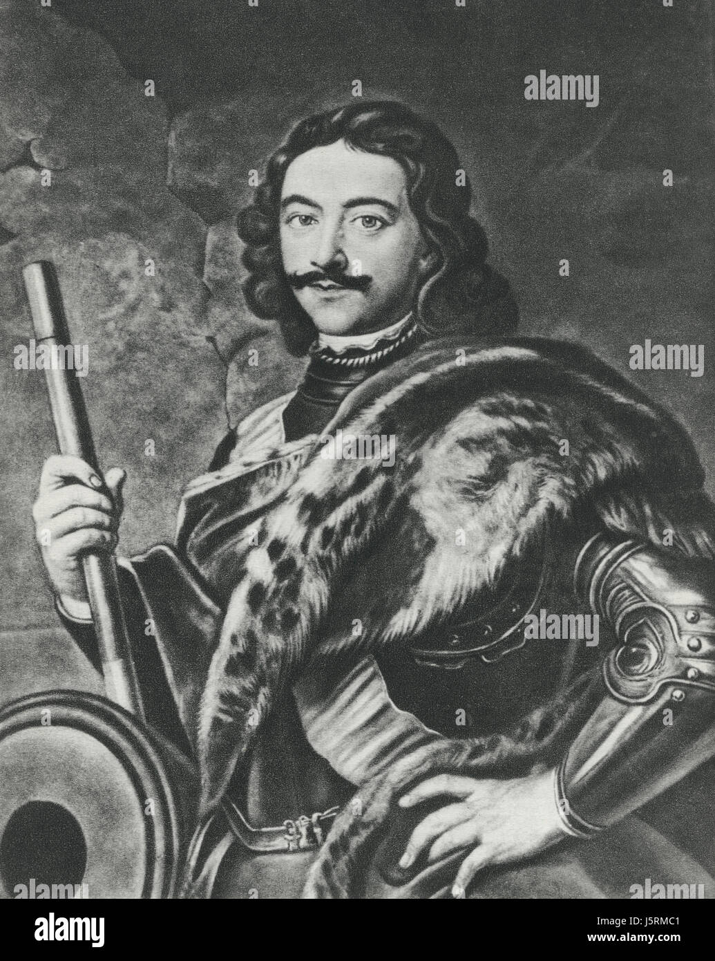 Pedro I (16721725), el Zar de Rusia, Retrato, ilustración de pintura