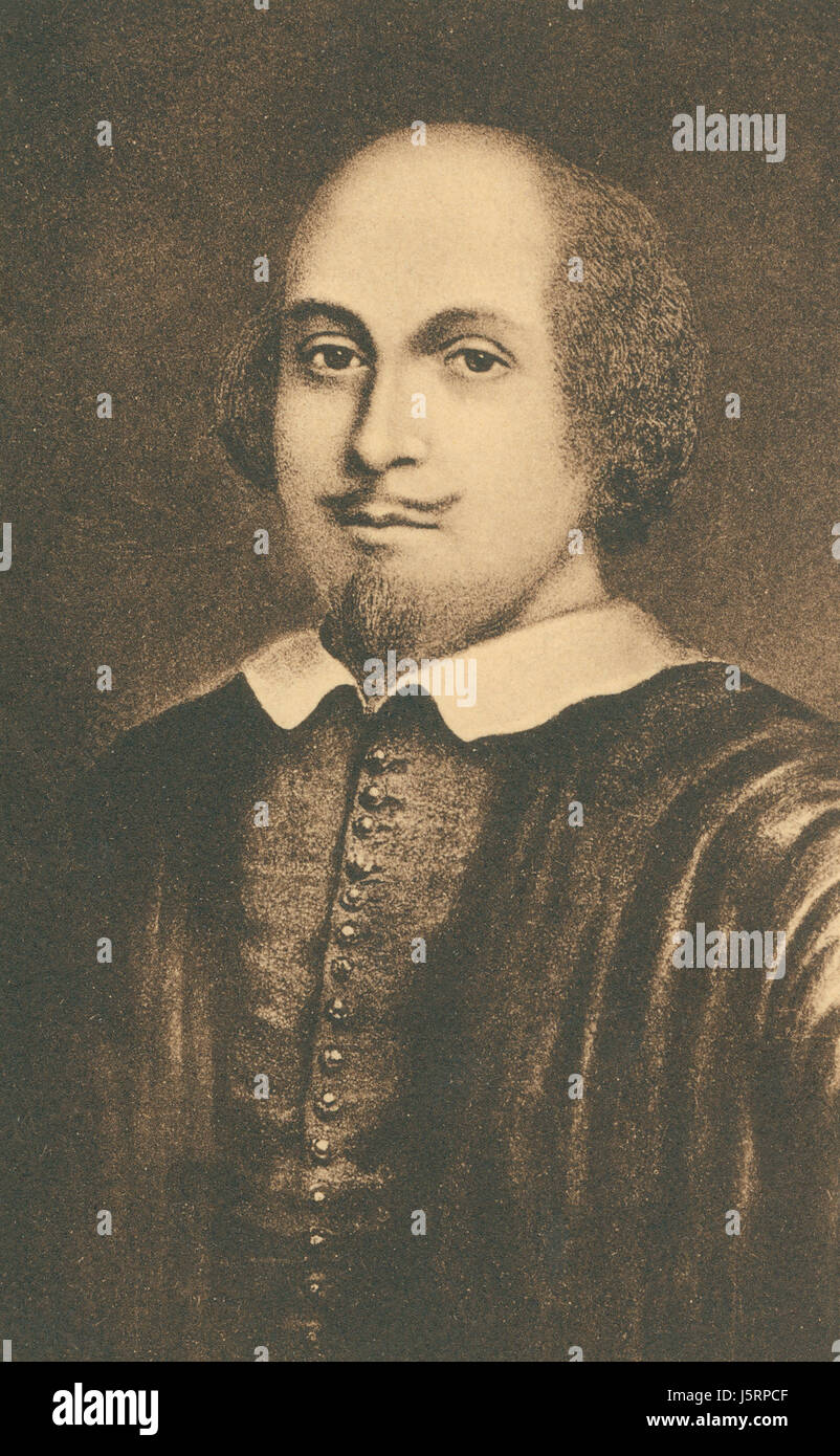 William Shakespeare (1564-1616), poeta inglés, dramaturgo y actor, Retrato Foto de stock