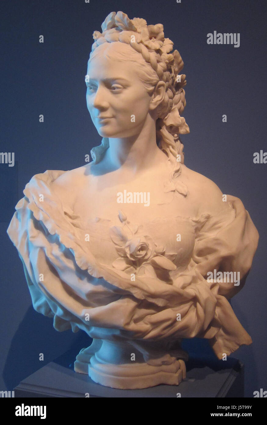 "Busto de una Dama" por Jean-Baptiste Carpeaux, Cleveland Museum of Art Foto de stock