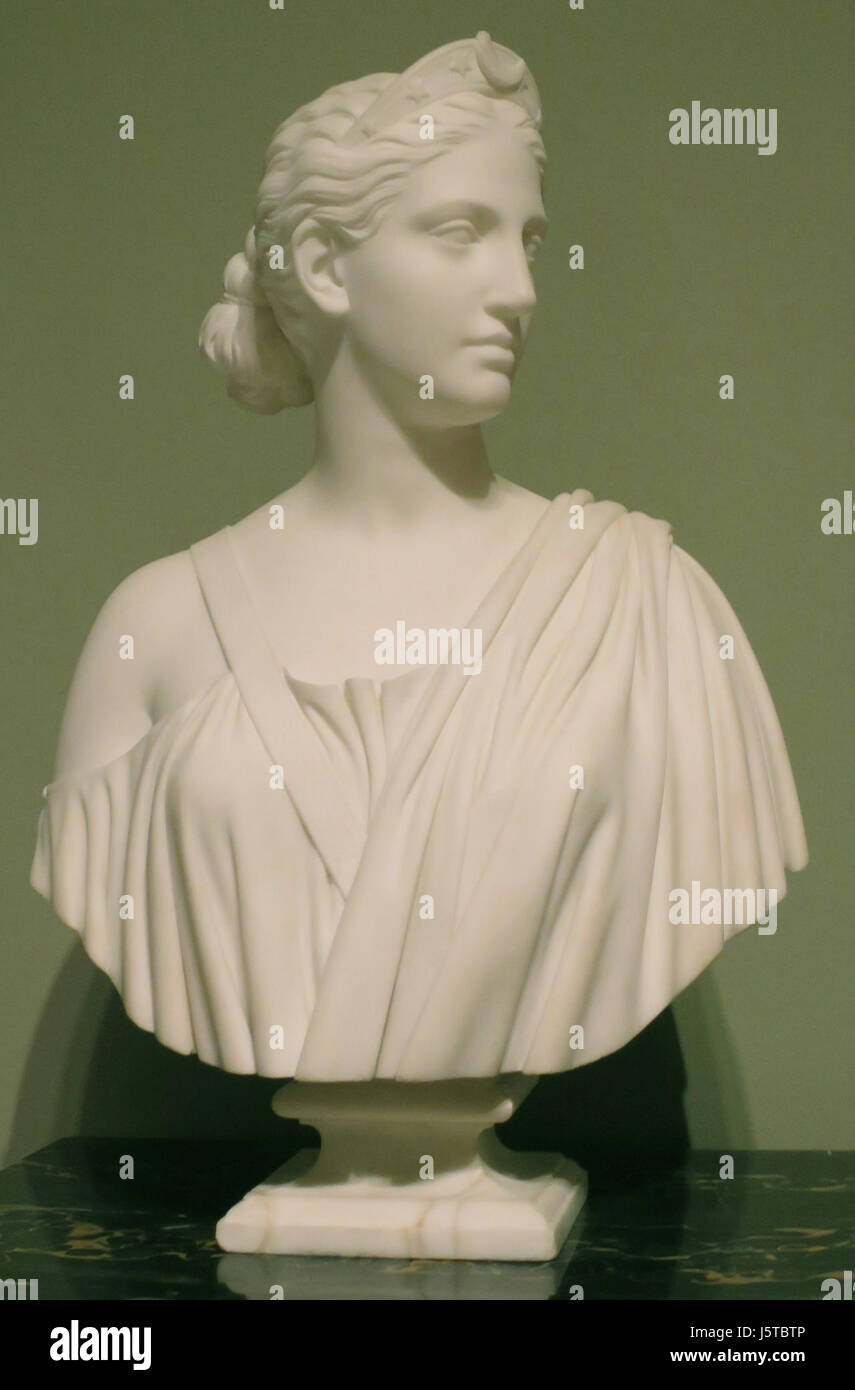 'Diana' por Hiram Powers, mármol, 1853, Museo High. Foto de stock