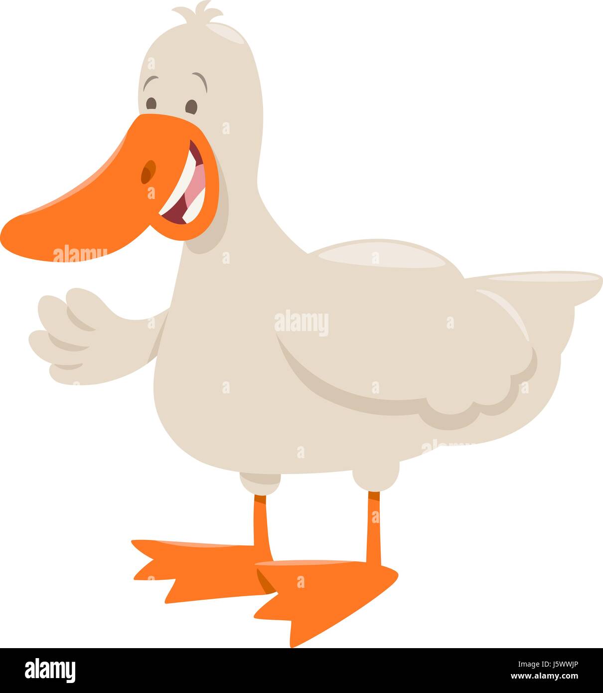 Ilustración de dibujos animados Cute Pato personaje Animal de Granja Imagen  Vector de stock - Alamy