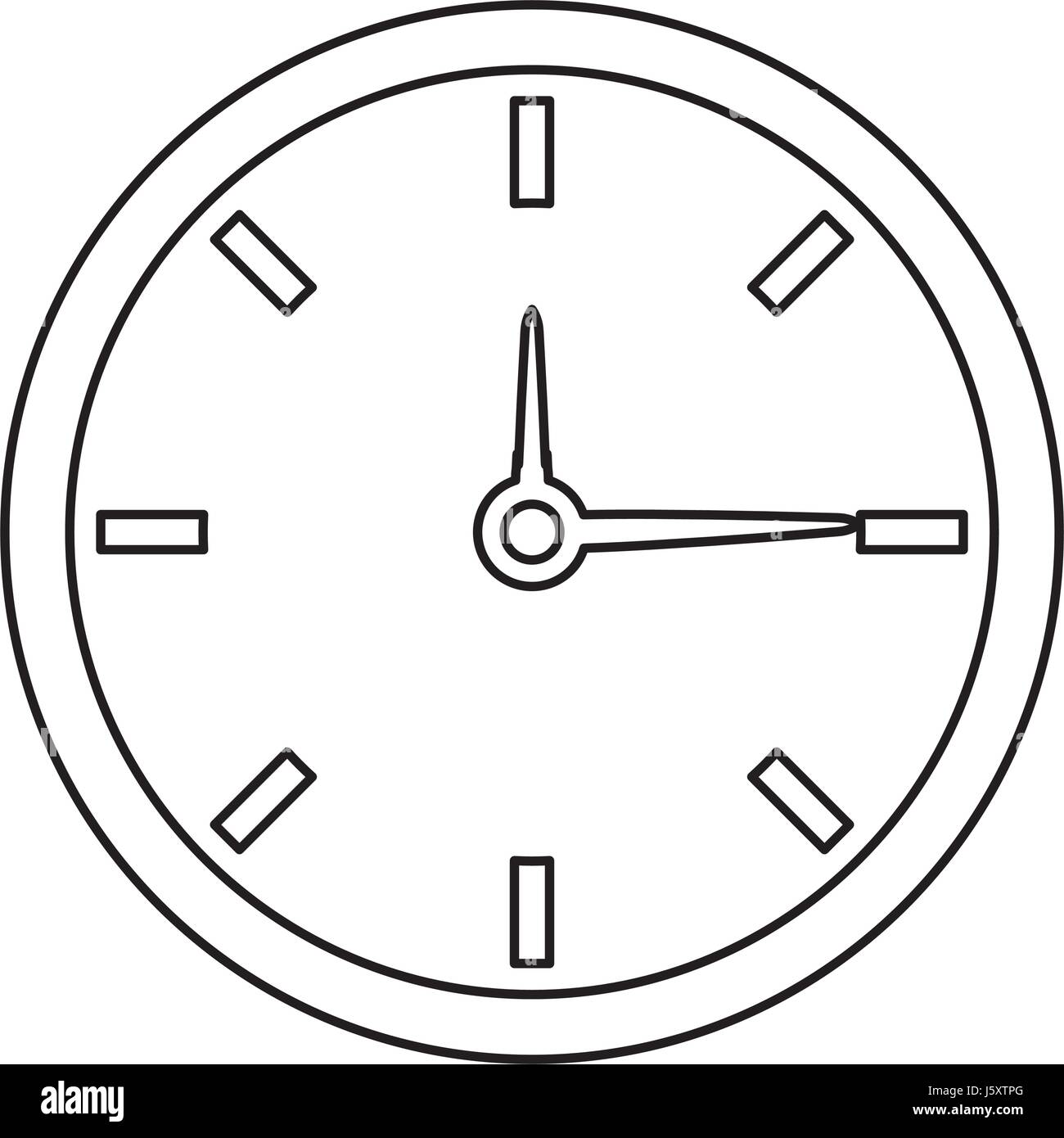 Ver la hora del reloj hora minuto de la fecha Imagen Vector de stock - Alamy
