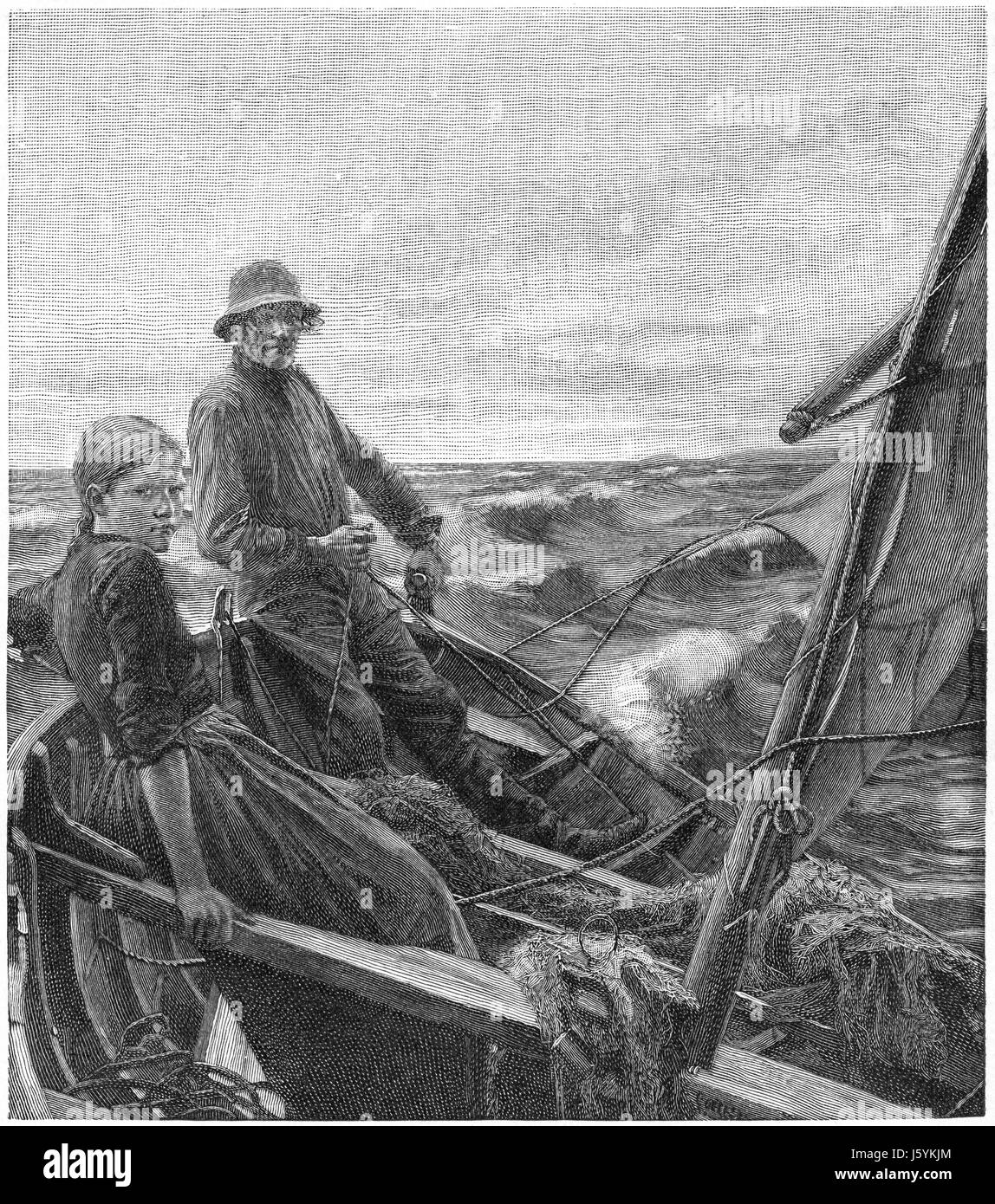 Paisaje urbano, el Golfo de Finlandia, Helsinki, Finlandia, Harper's New Monthly Magazine, Ilustración, enero de 1891 Foto de stock