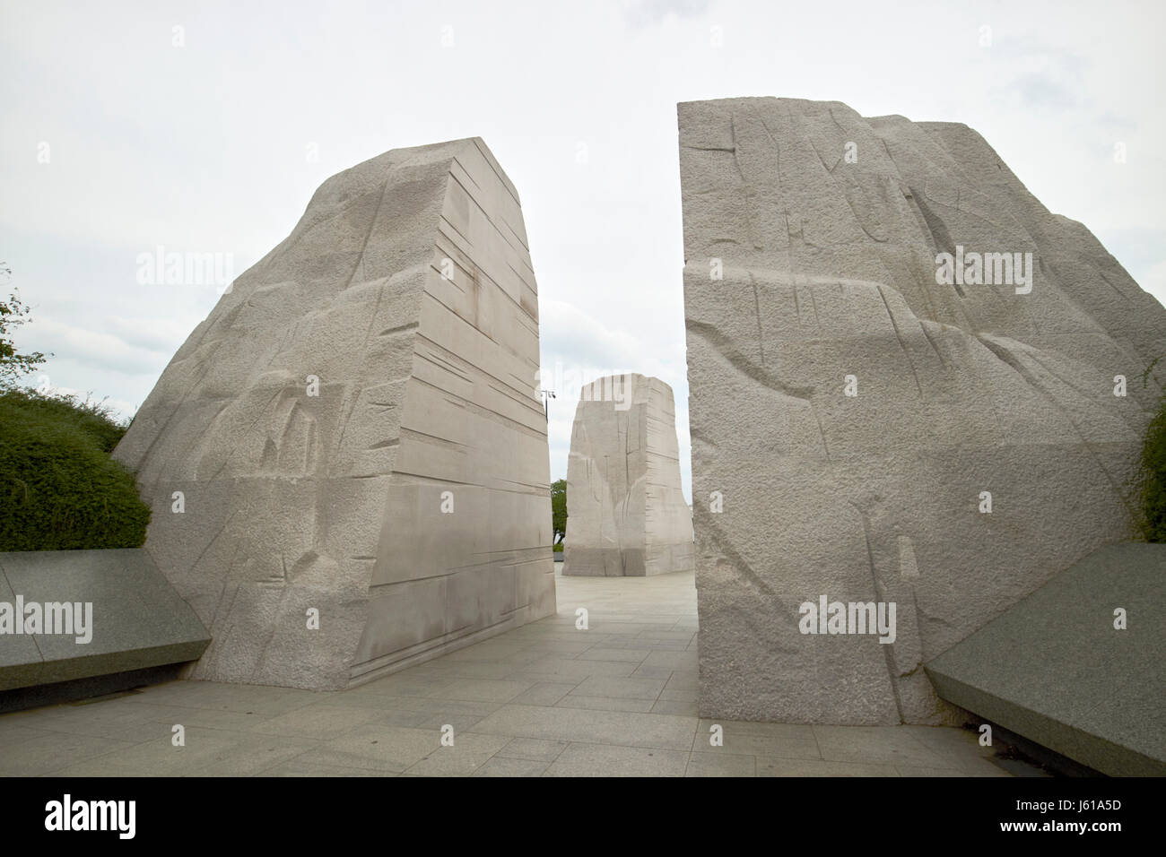 Montaña de desesperación de roca de granito en el Martin Luther King Jr. Memorial Washington DC, EE.UU. Foto de stock