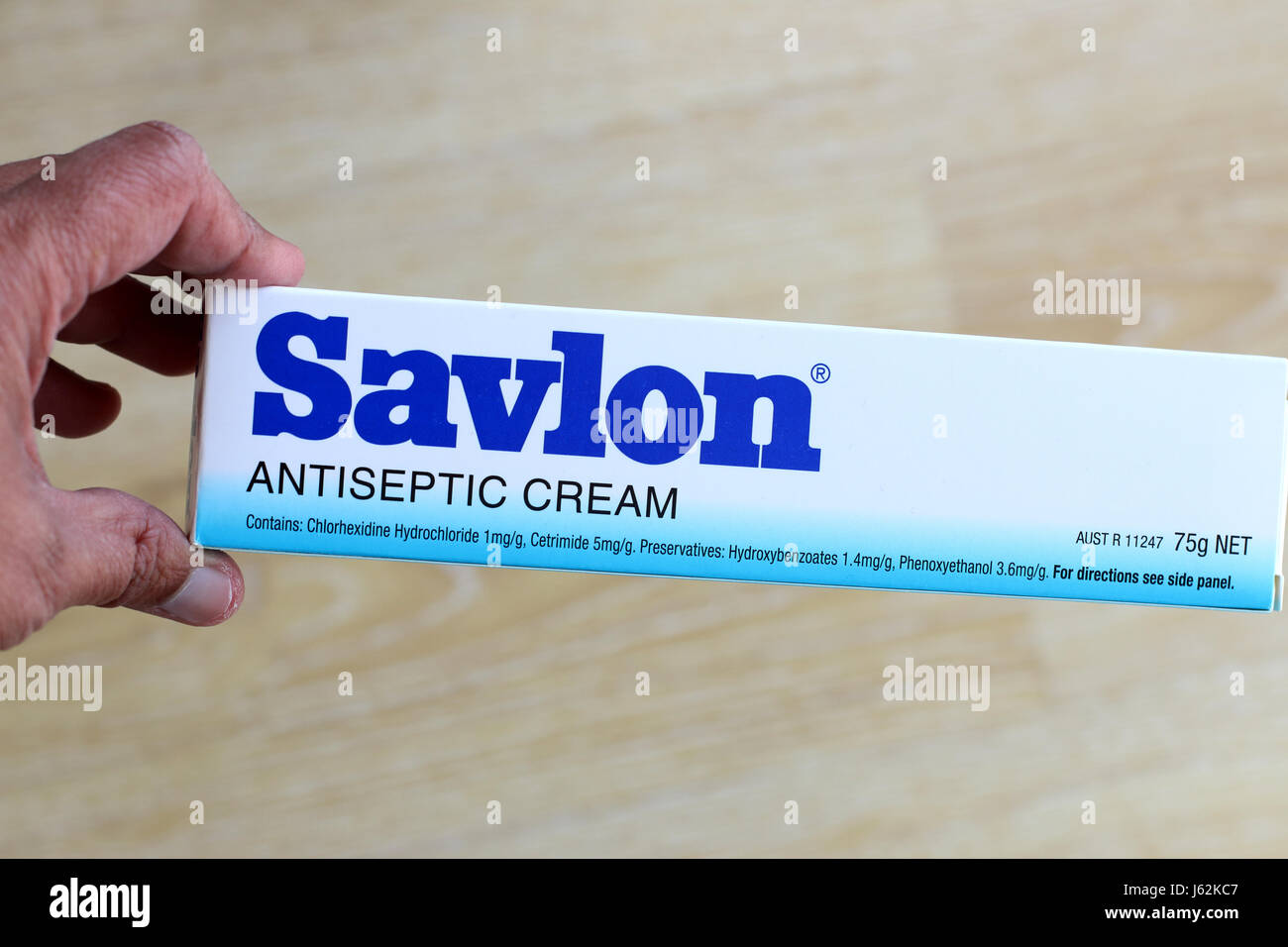 Antiséptico Savlon cream Foto de stock