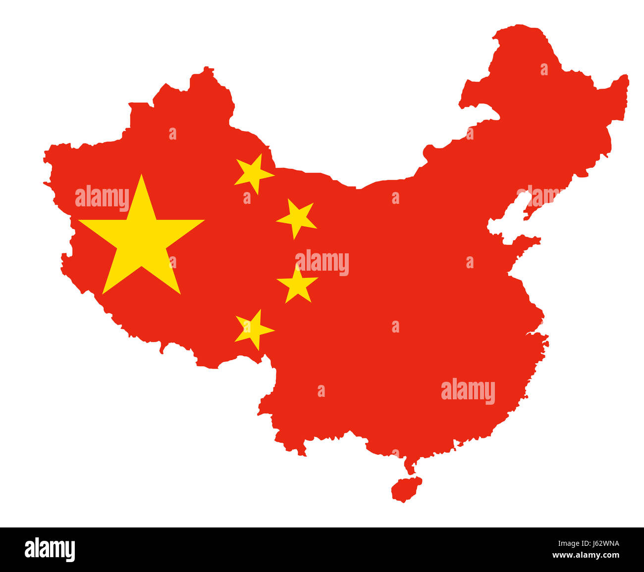 Asia China Pabell n Estrellas Asteriscos Mapa Atlas Mapa Del Mundo Rojo