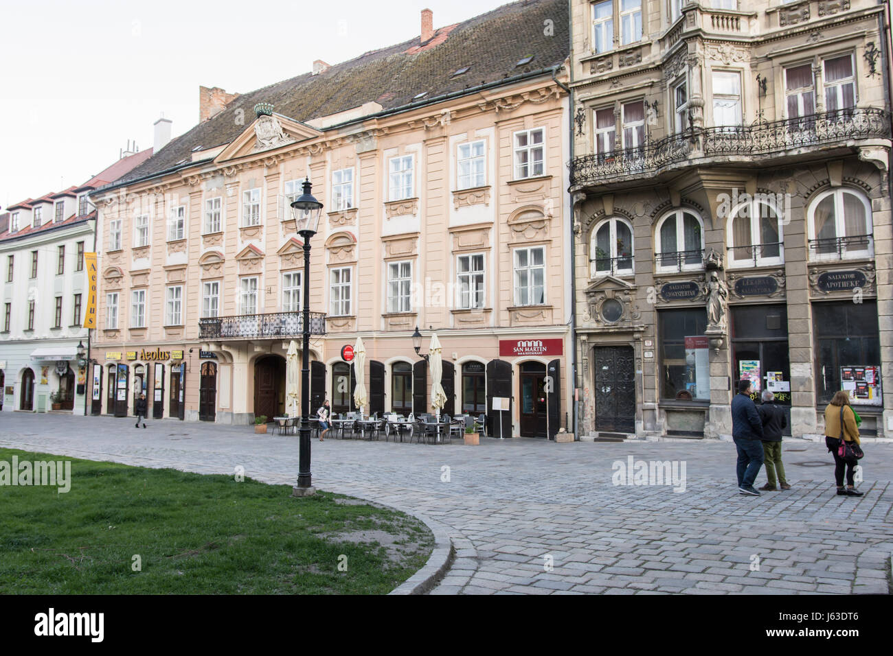 Casas típicas en Bratislava Foto de stock