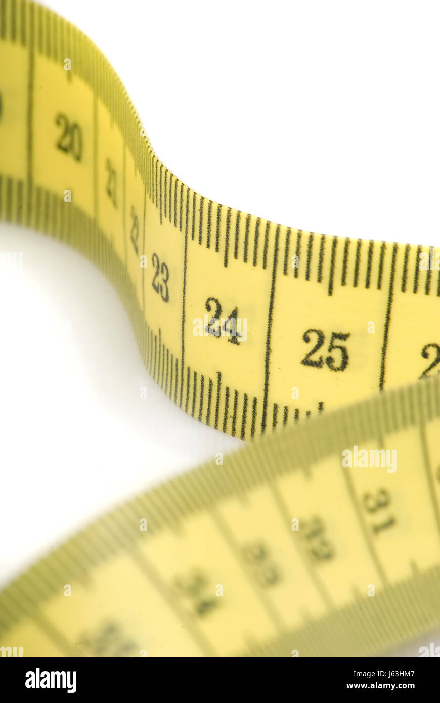 Sured medido medir cinta métrica para medir off milímetros Centímetros  Metros Fotografía de stock - Alamy