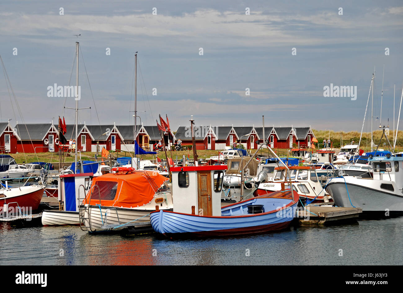 En el puerto de Dinamarca Foto de stock