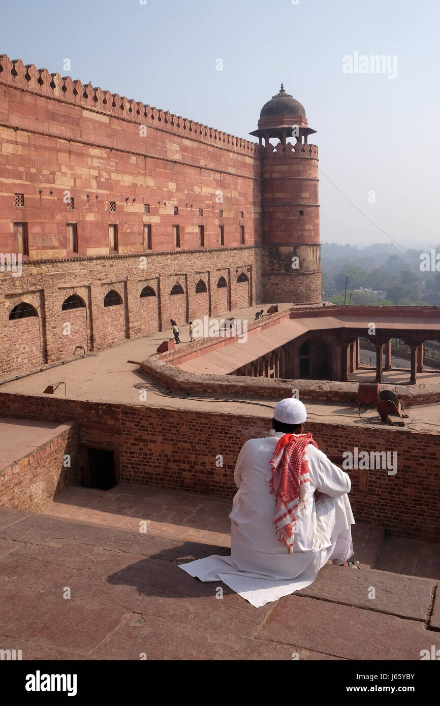 Ciudad histórica, construida por el emperador Akbar de Mughal en Fatehpur Sikri, Uttar Pradesh, India, el 15 de febrero, 201 Foto de stock