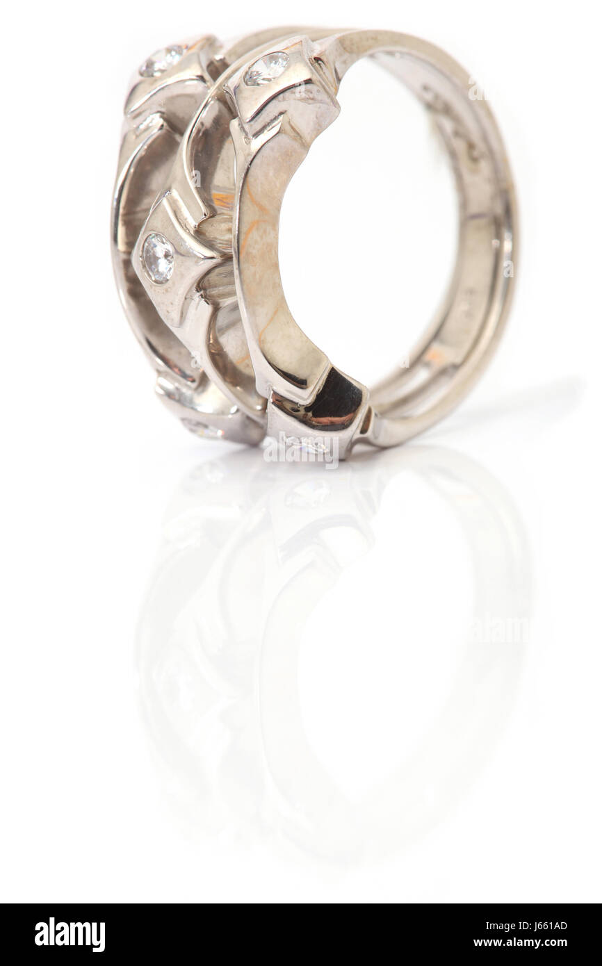 Accesorios Accesorios Joyas joyas joya diamantes y oro blanco anillo de piedras Fotografía stock - Alamy