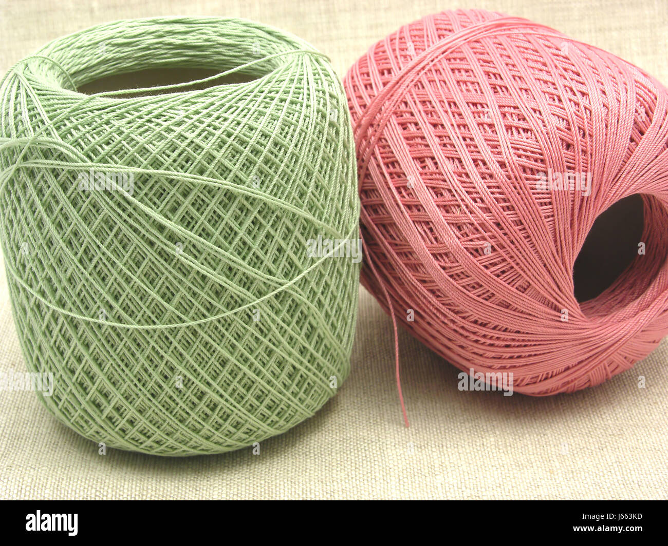 Artesanías tejido de lana hilados de lana bolas crochet lana tejida de hilados de algodón de artesanía Foto de stock