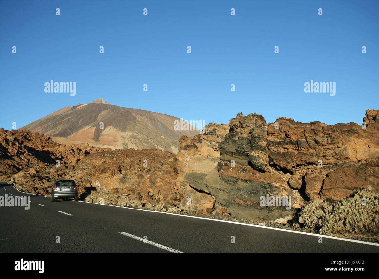 En la Tf 21 al Teide Foto de stock