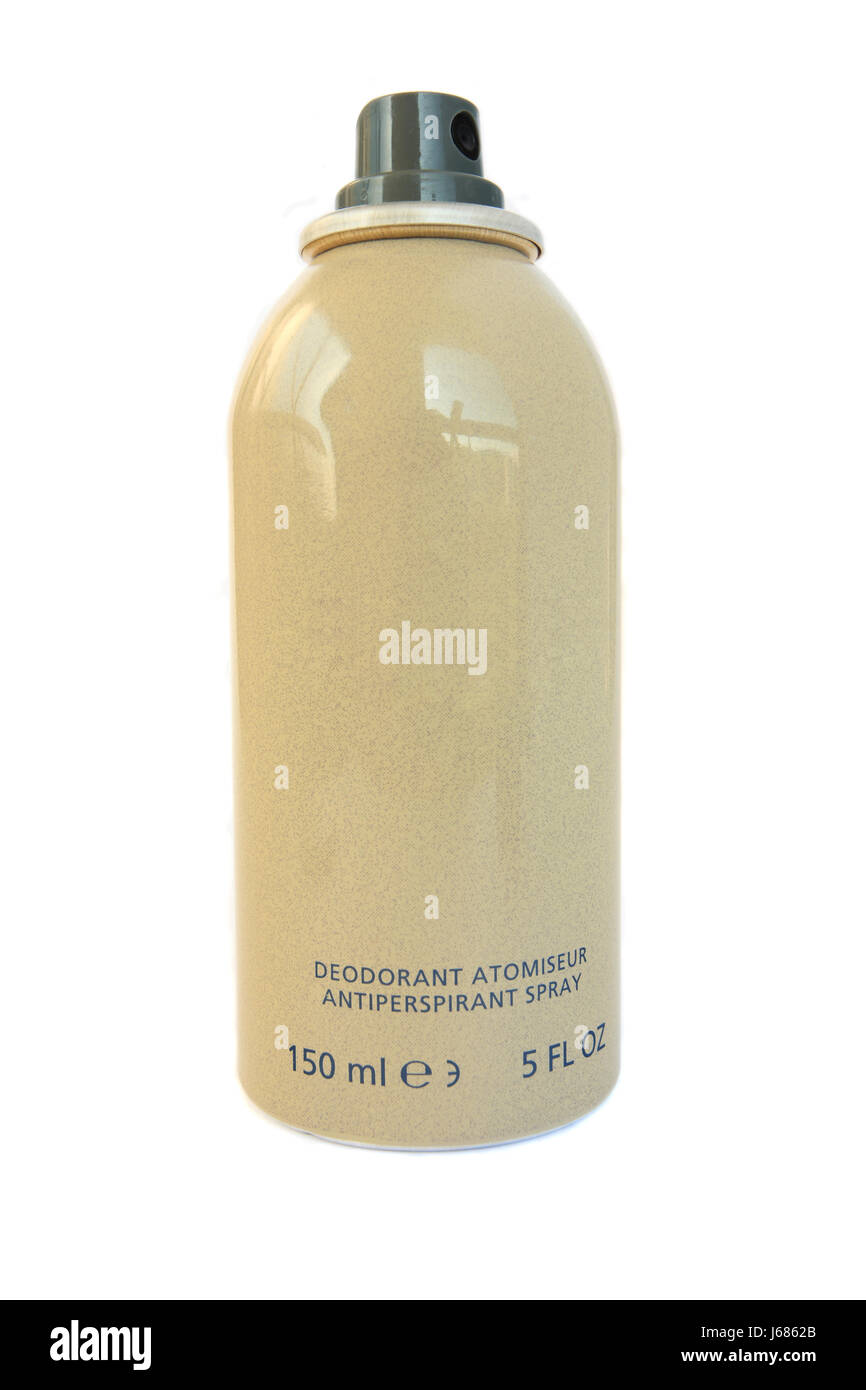 El desodorante en aerosol puede aislados de gas de la botella de metal de  aluminio de aluminio rocie aerosol Fotografía de stock - Alamy