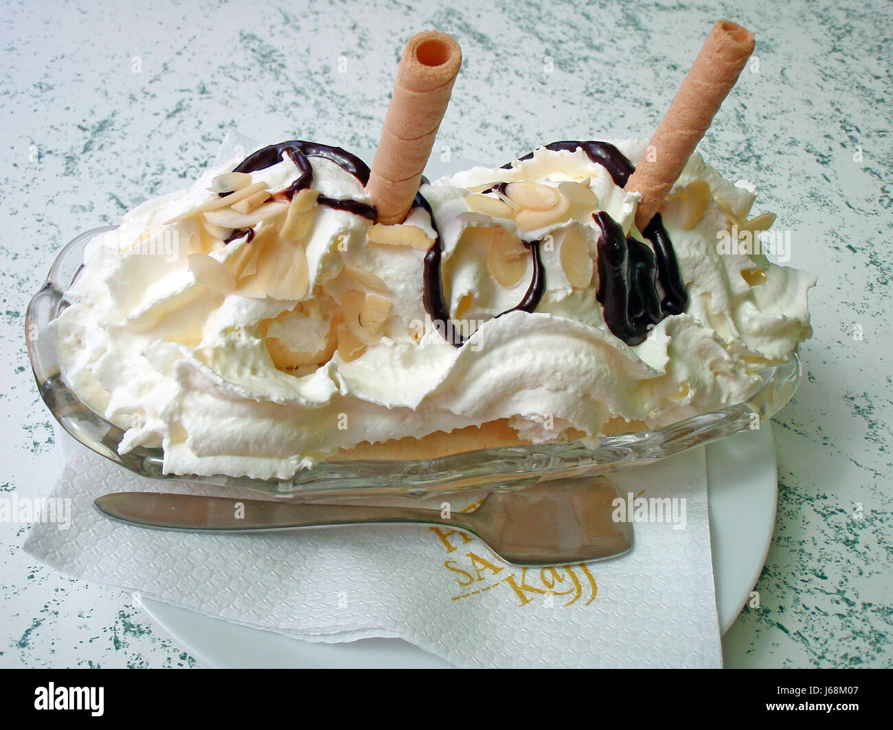 Edad de Hielo nata Helado helados postres helados de verano dulce Foto de stock