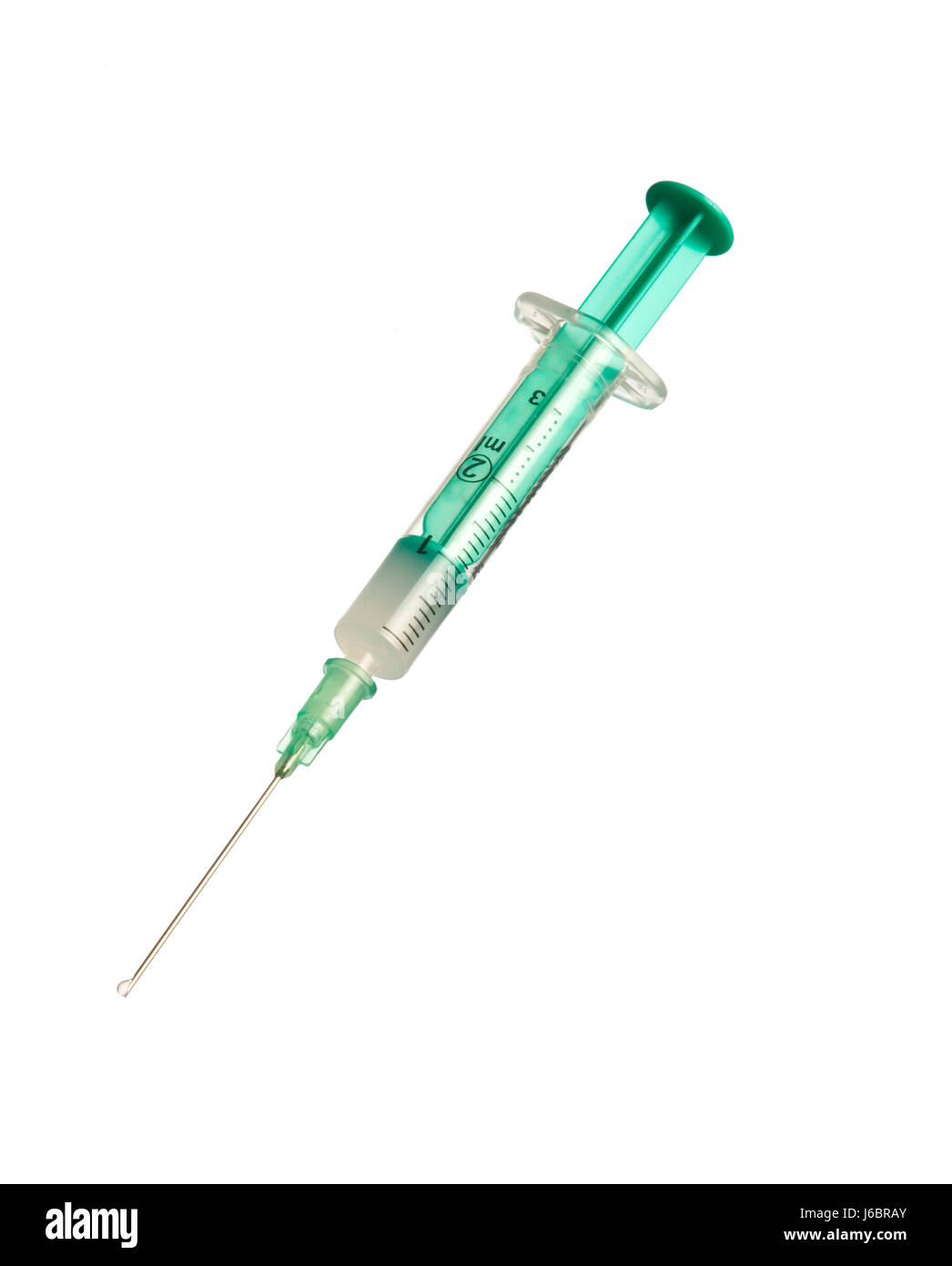 La inyección intravenosa material sintético jeringa aguja grave de pistón Fotografía de stock Alamy