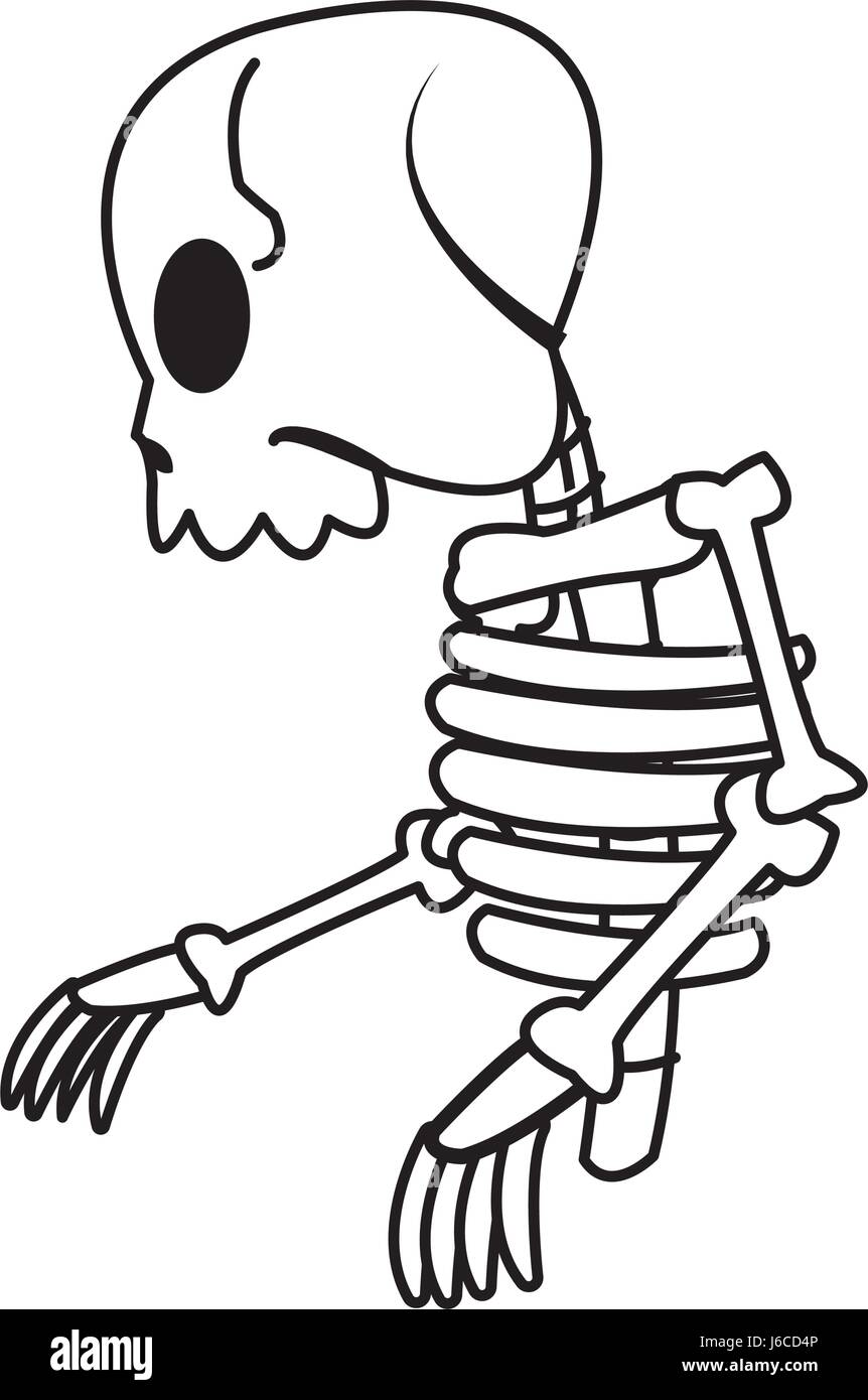 Los huesos del esqueleto de dibujos animados misterio de cuento de hadas  Imagen Vector de stock - Alamy